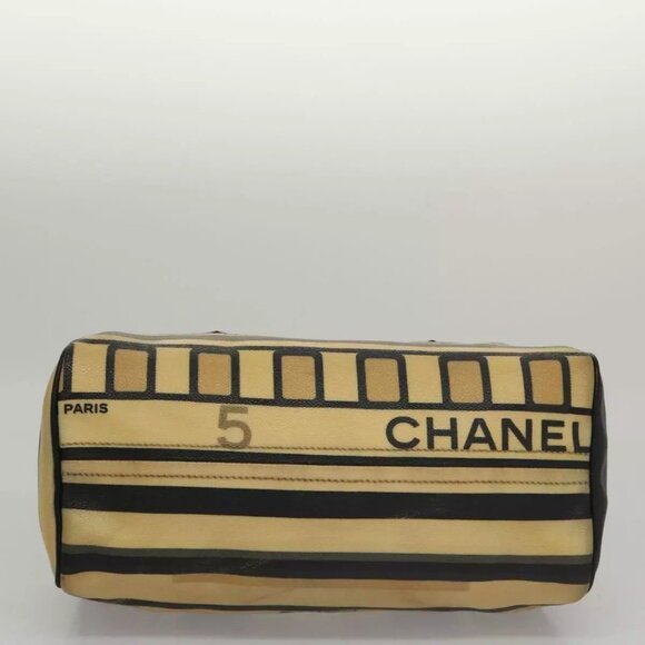 CHANEL Central Station Hand Bag PVC Beige CC Auth - Picture 10 of 16